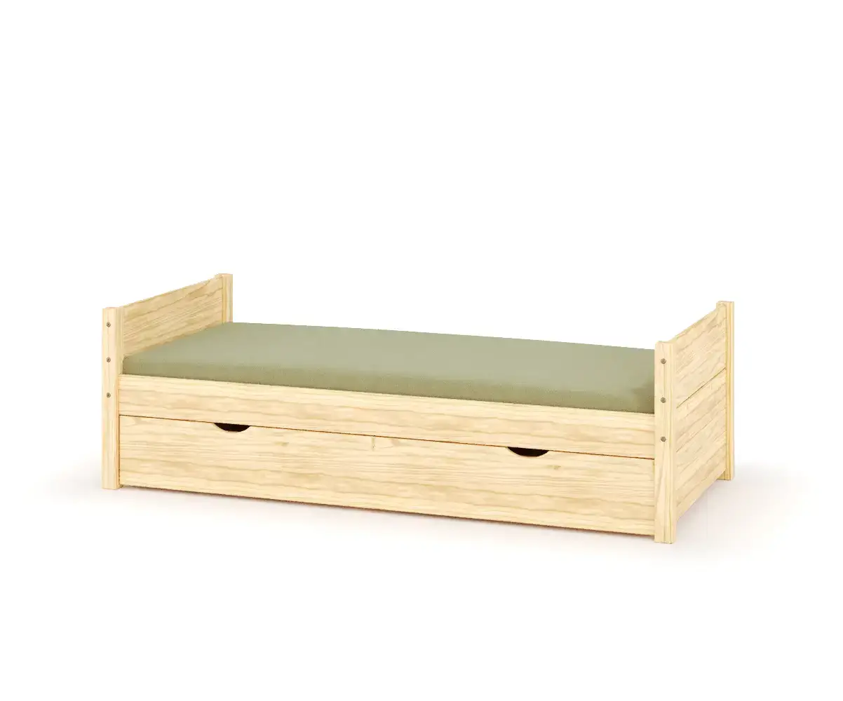 Lit gigogne Alto bois naturel (matelas en option)