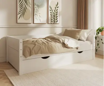 Lit banquette gigogne Alto blanc