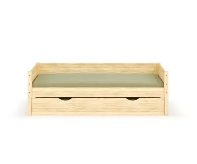 Lit banquette gigogne Alto bois naturel (matelas en option)