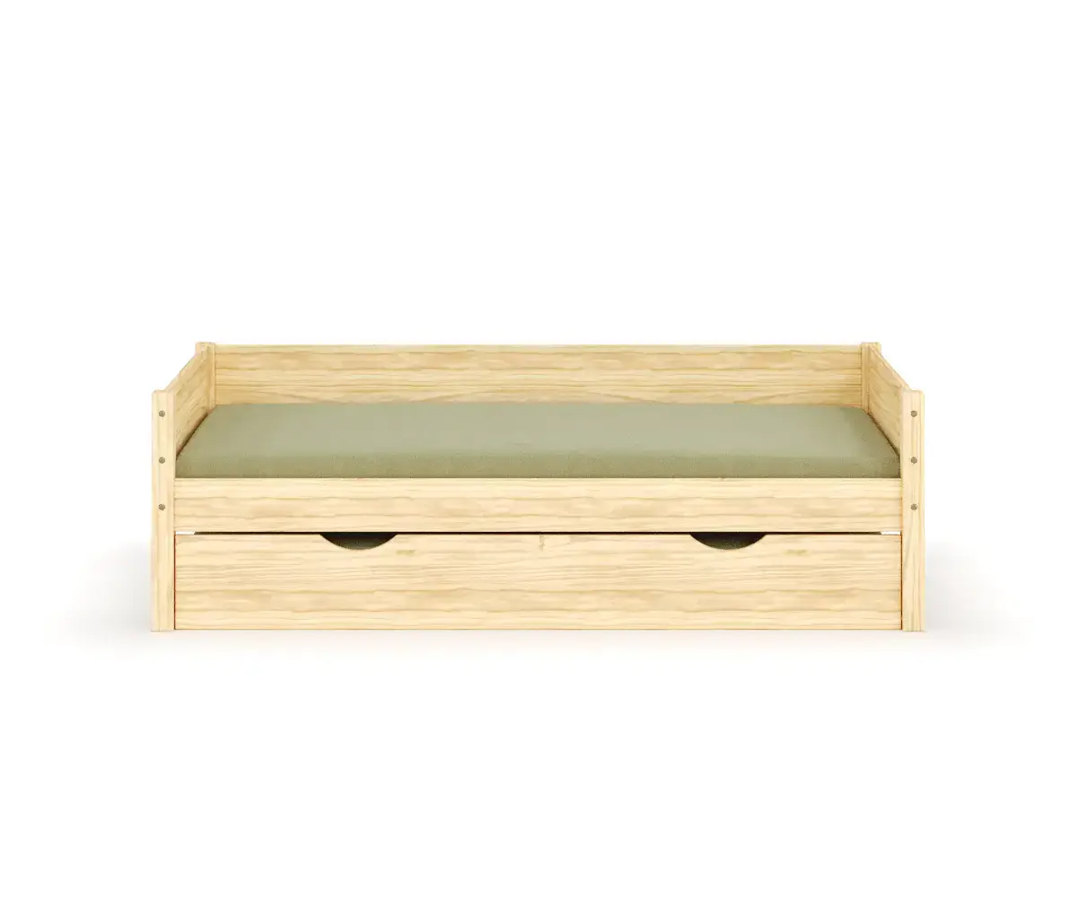 Lit banquette gigogne Alto bois naturel (matelas en option)