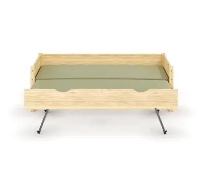 Lit banquette Alto bois naturel avec sommier gigogne (matelas en option)