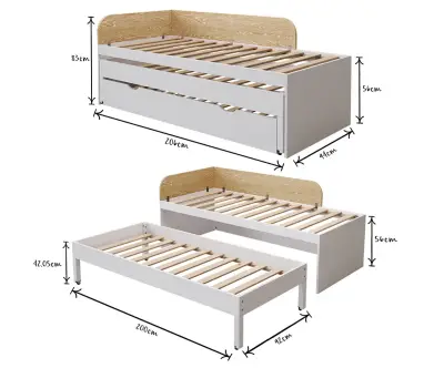 Dimensions Lit banquette gigogne Ludlow