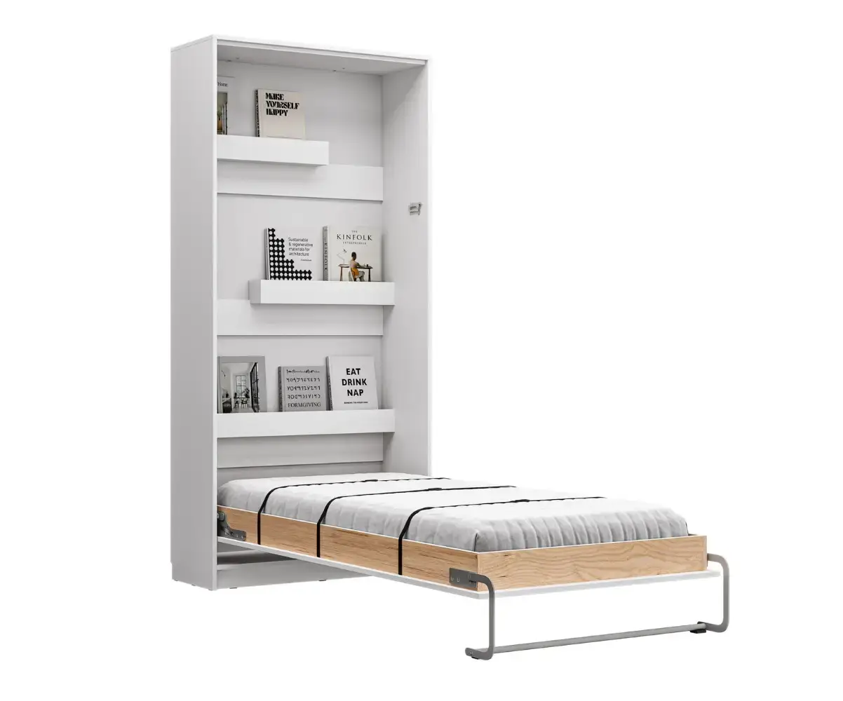 Lit simple Escamotable une place Helios ouvert