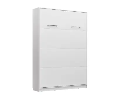 Lit escamotable Helios deux places blanc fermé + matelas