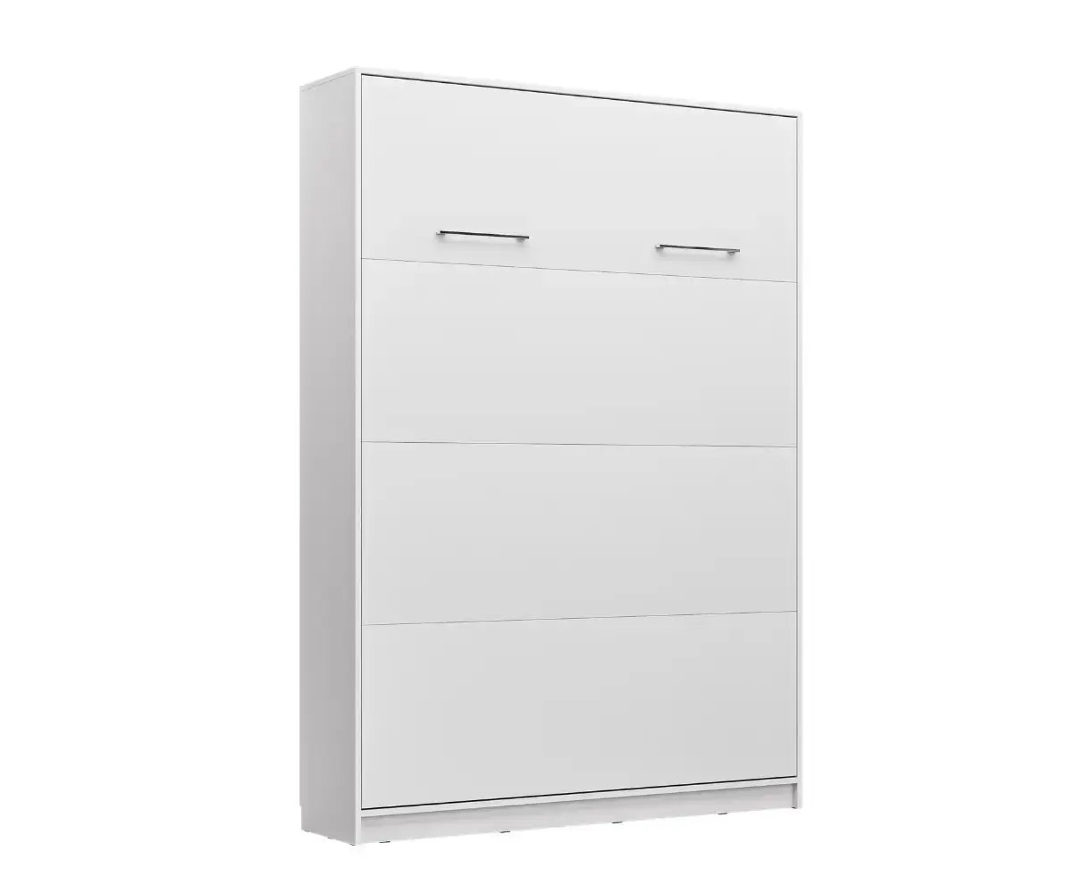 Lit escamotable Helios deux places blanc fermé + matelas