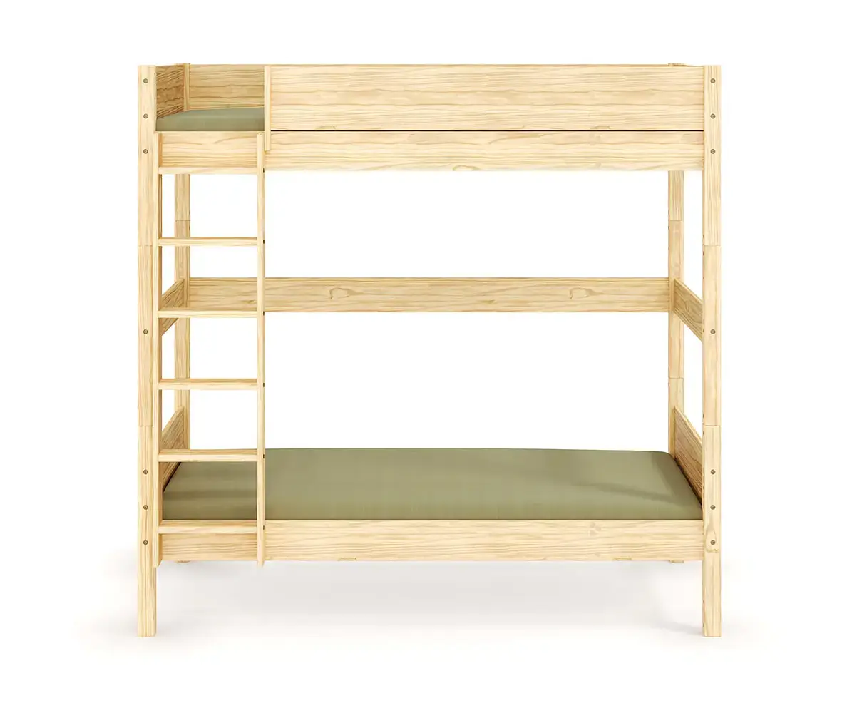 Lit superposé Alto + matelas et échelle grand côté bois