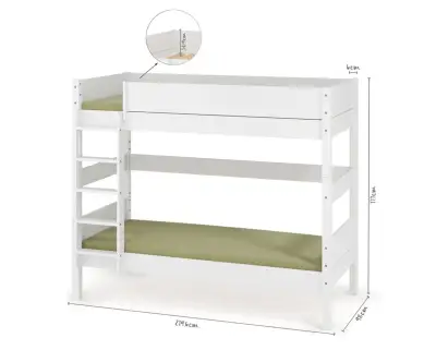Plan dimensionnel lit superposé medium Alto + 2 matelas échelle grand côté