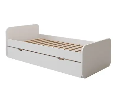 Lit Lanai blanc pour adulte (option matelas et sommier gigogne)