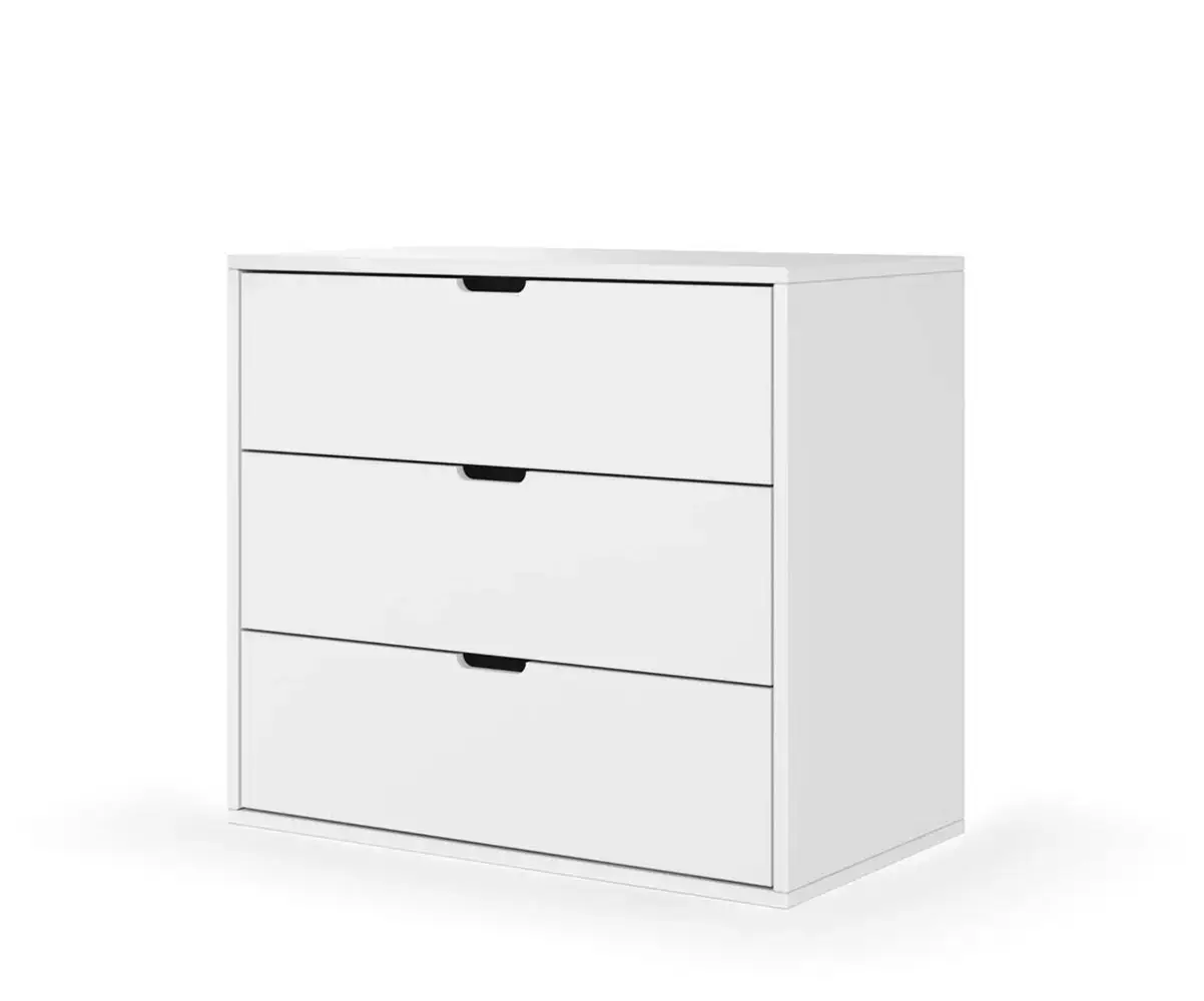 Commode Alto blanche en bois massif