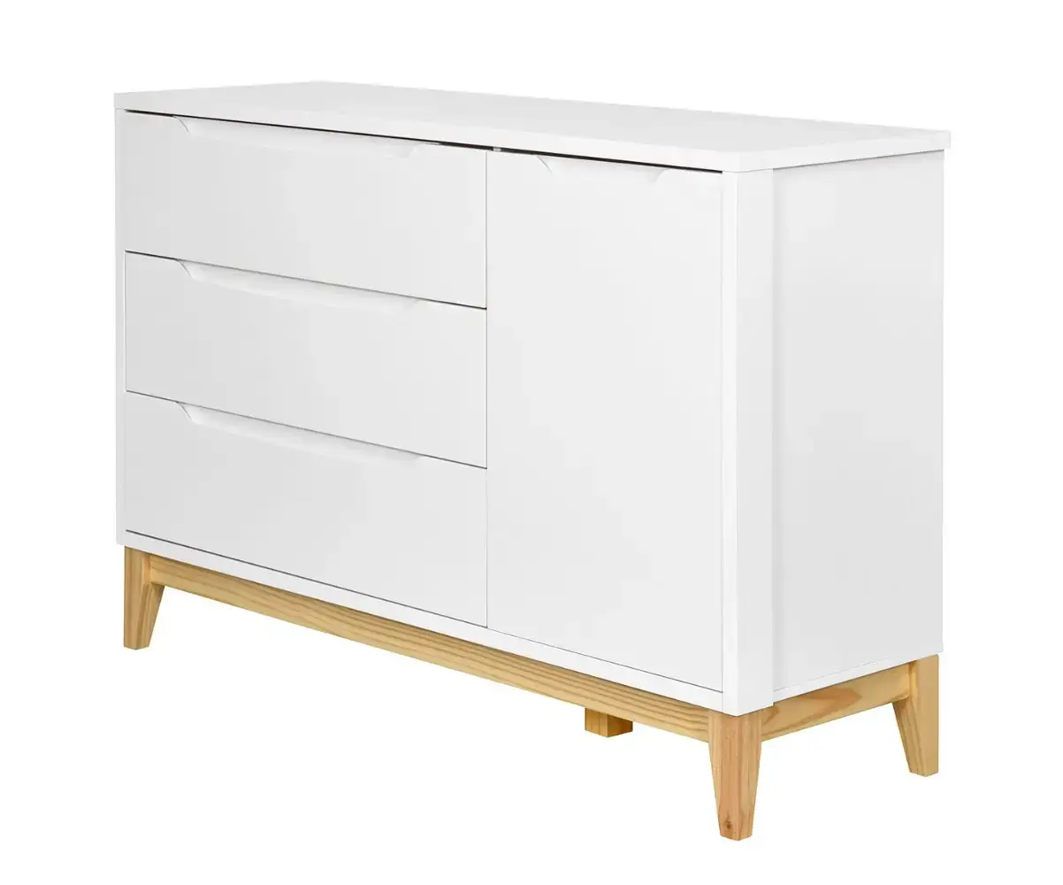 Commode Alizéa blanc et bois