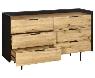 Commode Skara bois et noir