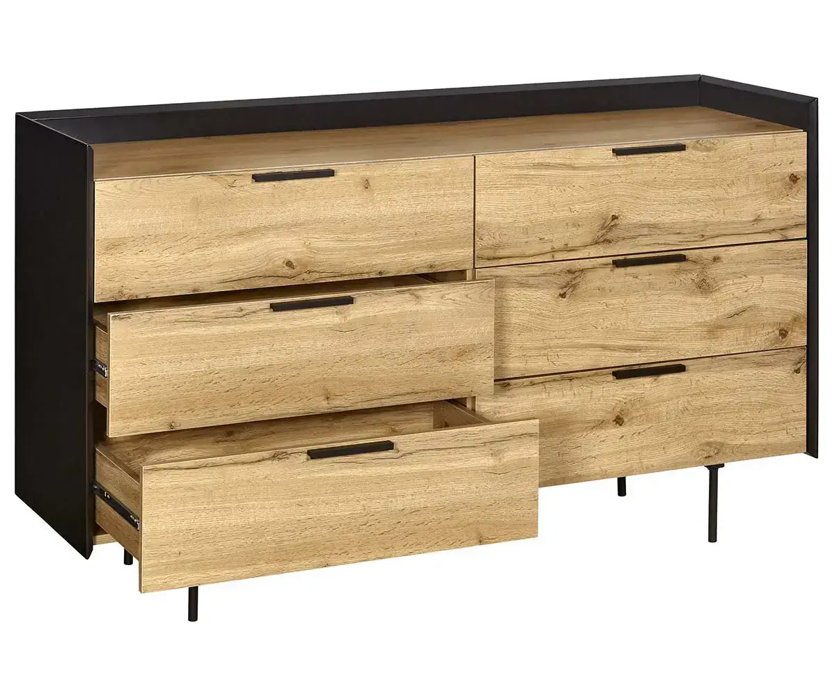 Commode Skara bois et noir