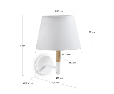 applique murale mesure blanc