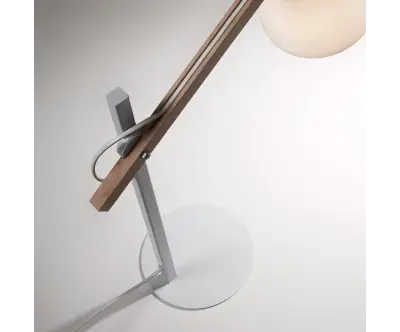 Pied articulé lampe à poser blanc
