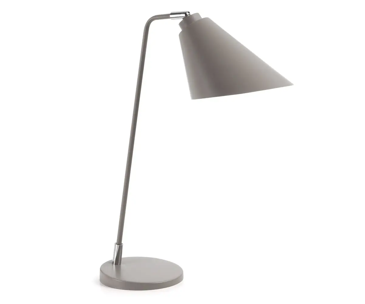 lampe a poser en métal gris modele ines