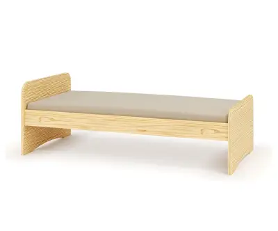 Lit Neo bois naturel (matelas en option)