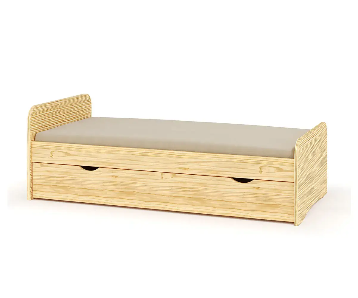 Lit gigogne Neo bois + 2 matelas inclus