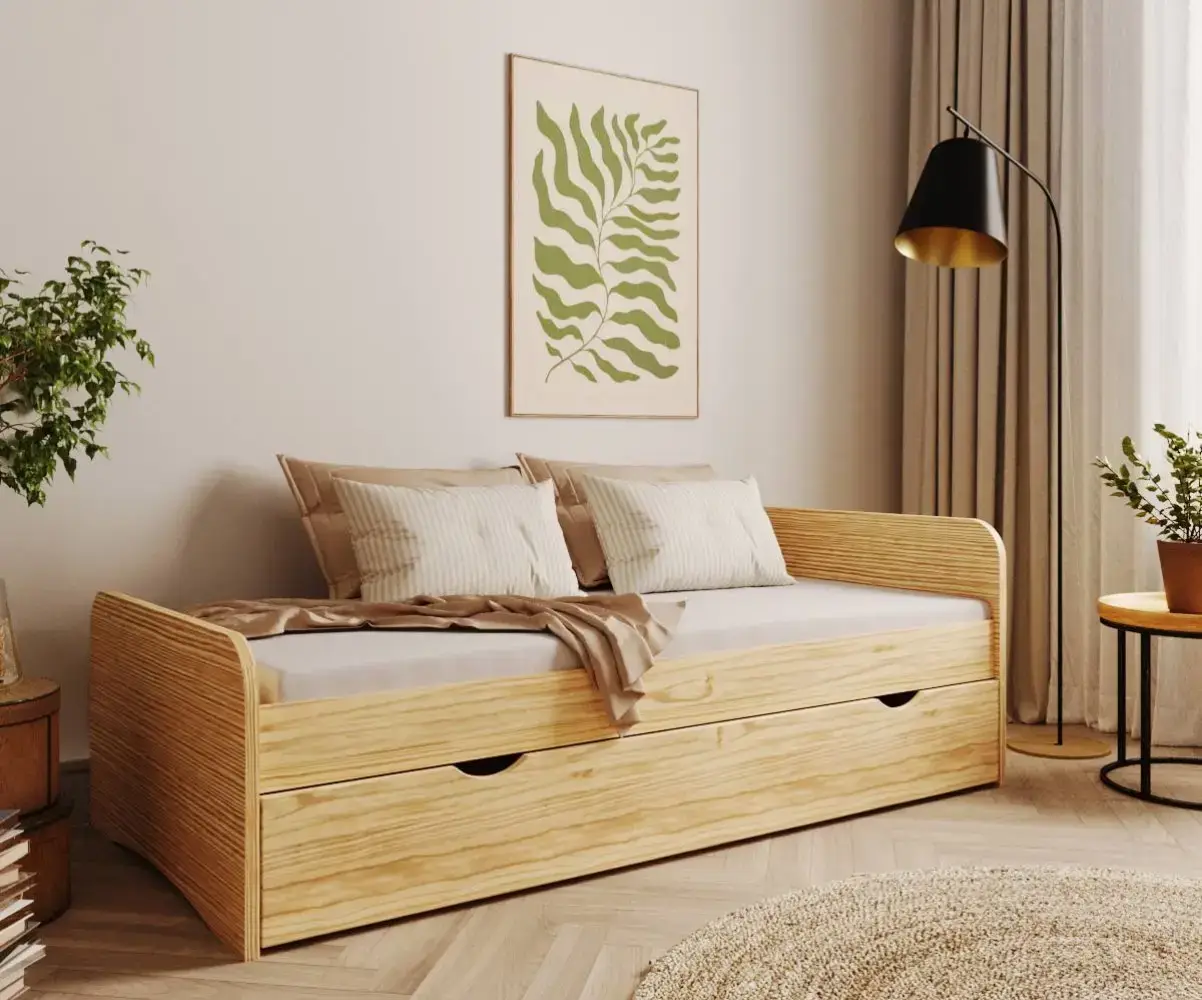 Lit gigogne Neo bois naturel
