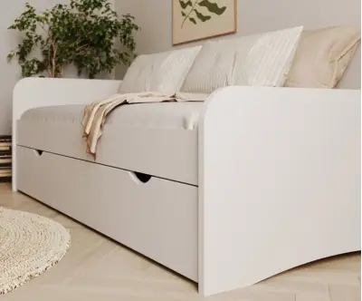 Zoom sur le lit blanc Néo