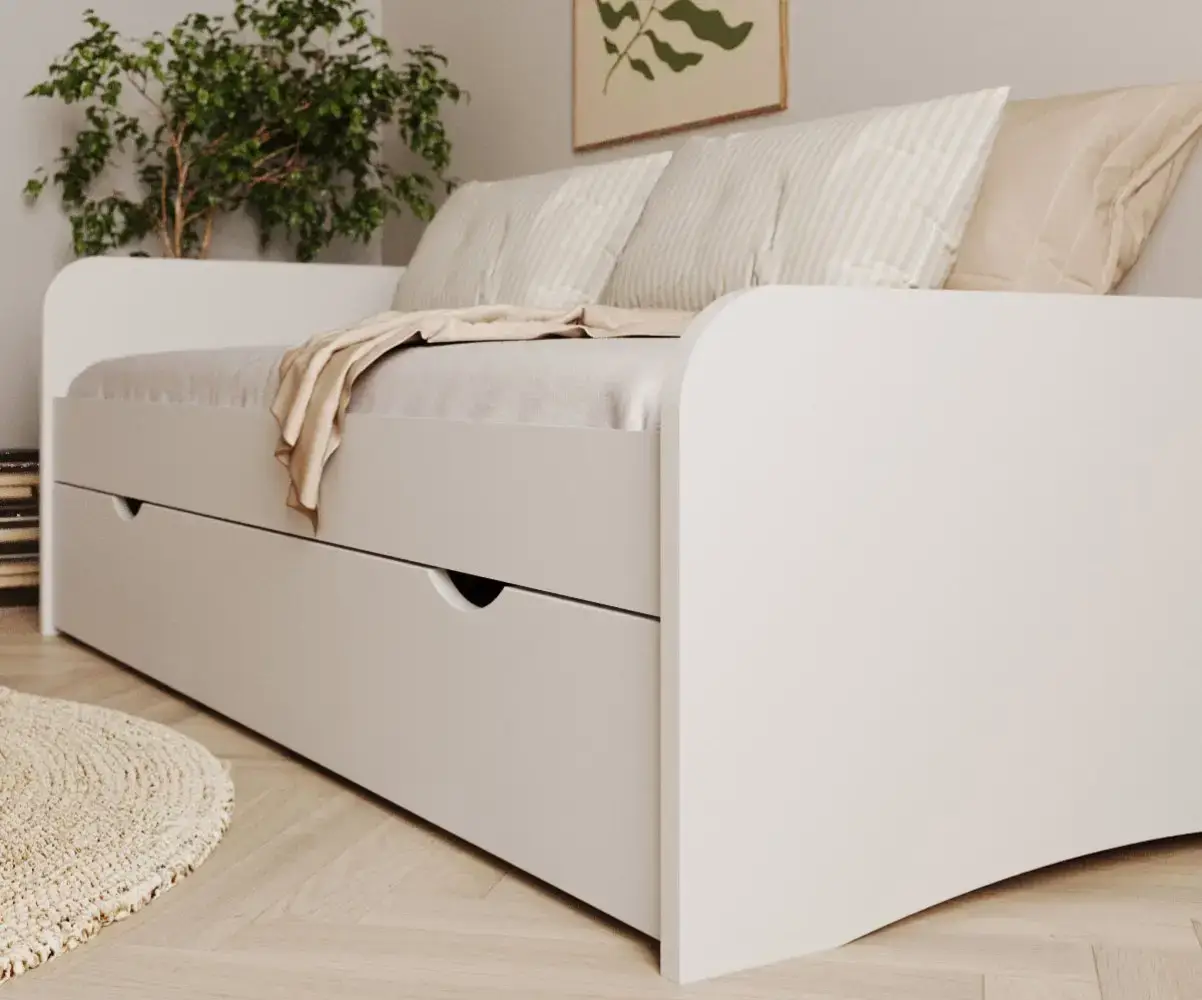 Zoom sur le lit blanc Néo