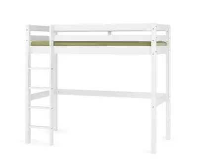 Pack Lit Mezzanine Ted + Matelas, en Bois Massif