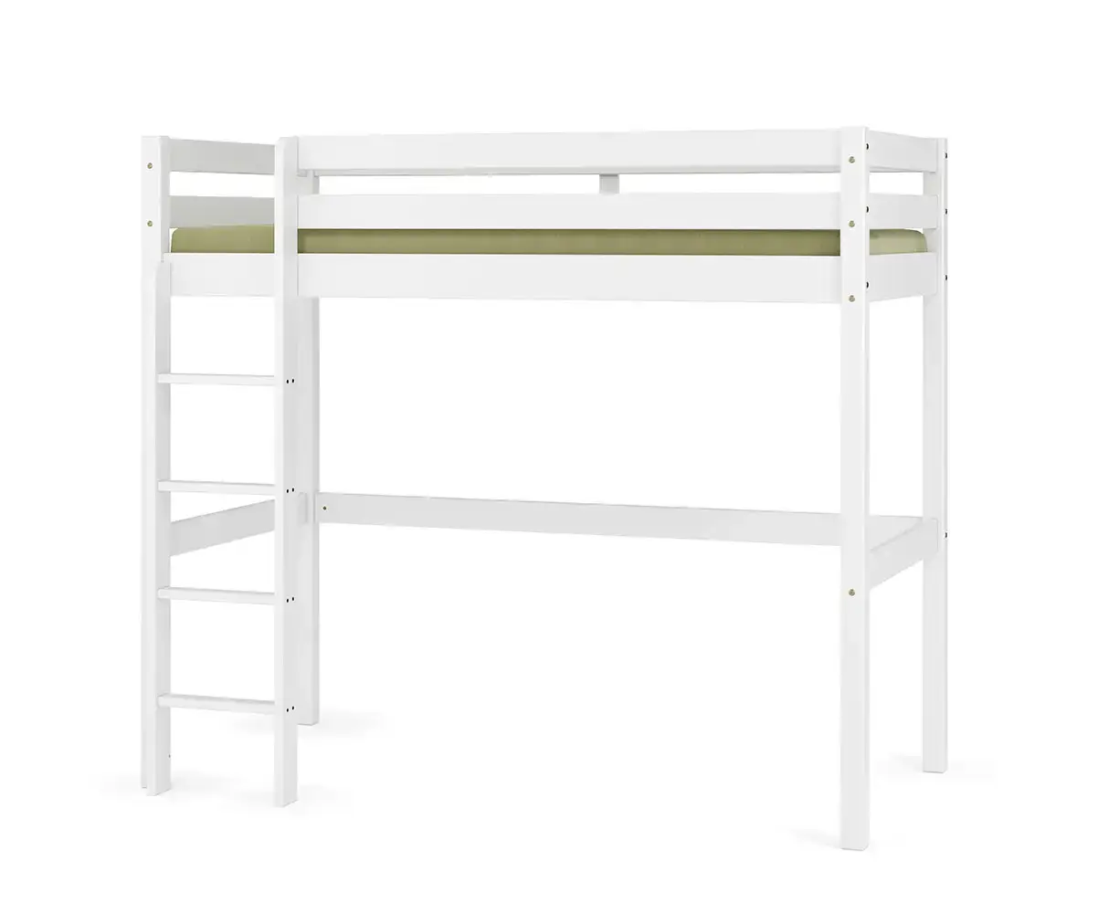 Pack Lit Mezzanine Ted + Matelas, en Bois Massif