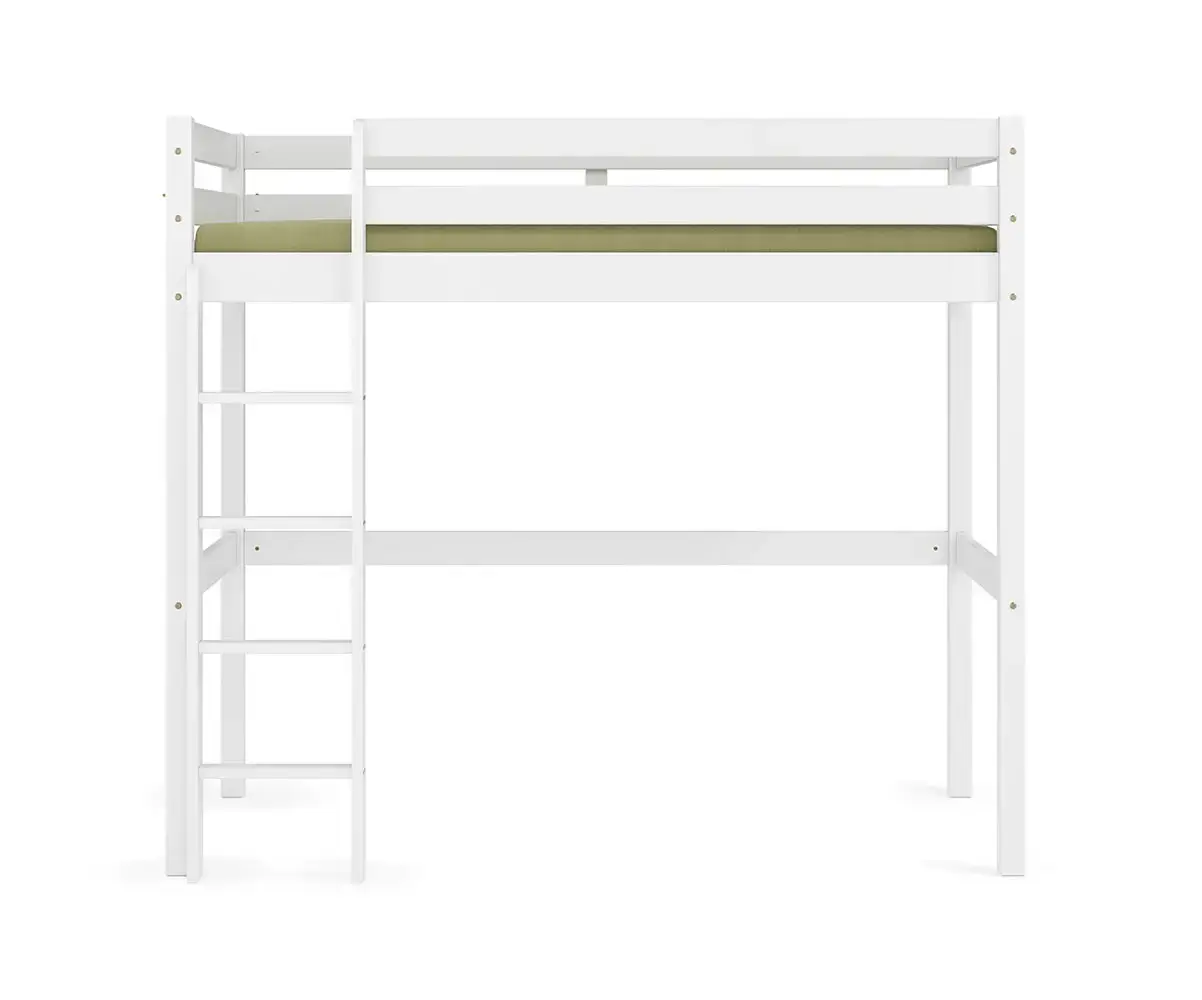 Pack Lit Mezzanine Ted + Matelas, en Bois Massif