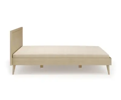 pack lit Meltem + matelas chene clair ( vue de cote)