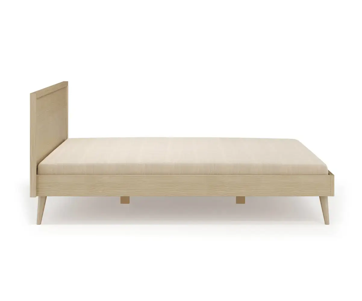 pack lit Meltem + matelas chene clair ( vue de cote)