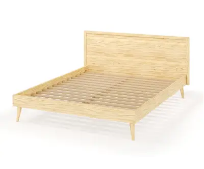 lit Meltem avec sommier inclus bois naturel
