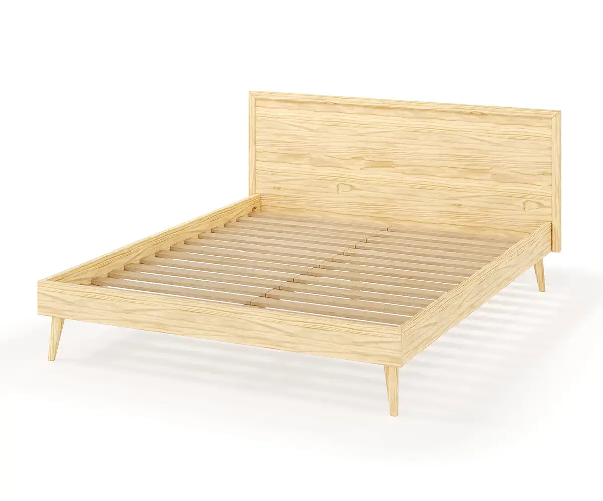 lit Meltem avec sommier inclus bois naturel