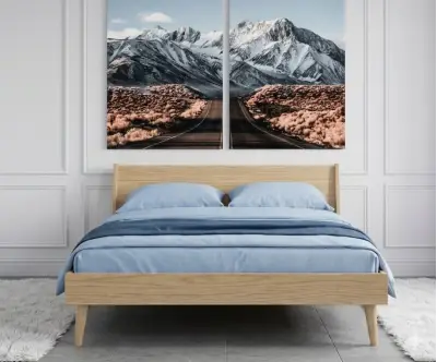 lit Largue bois naturel 2 places