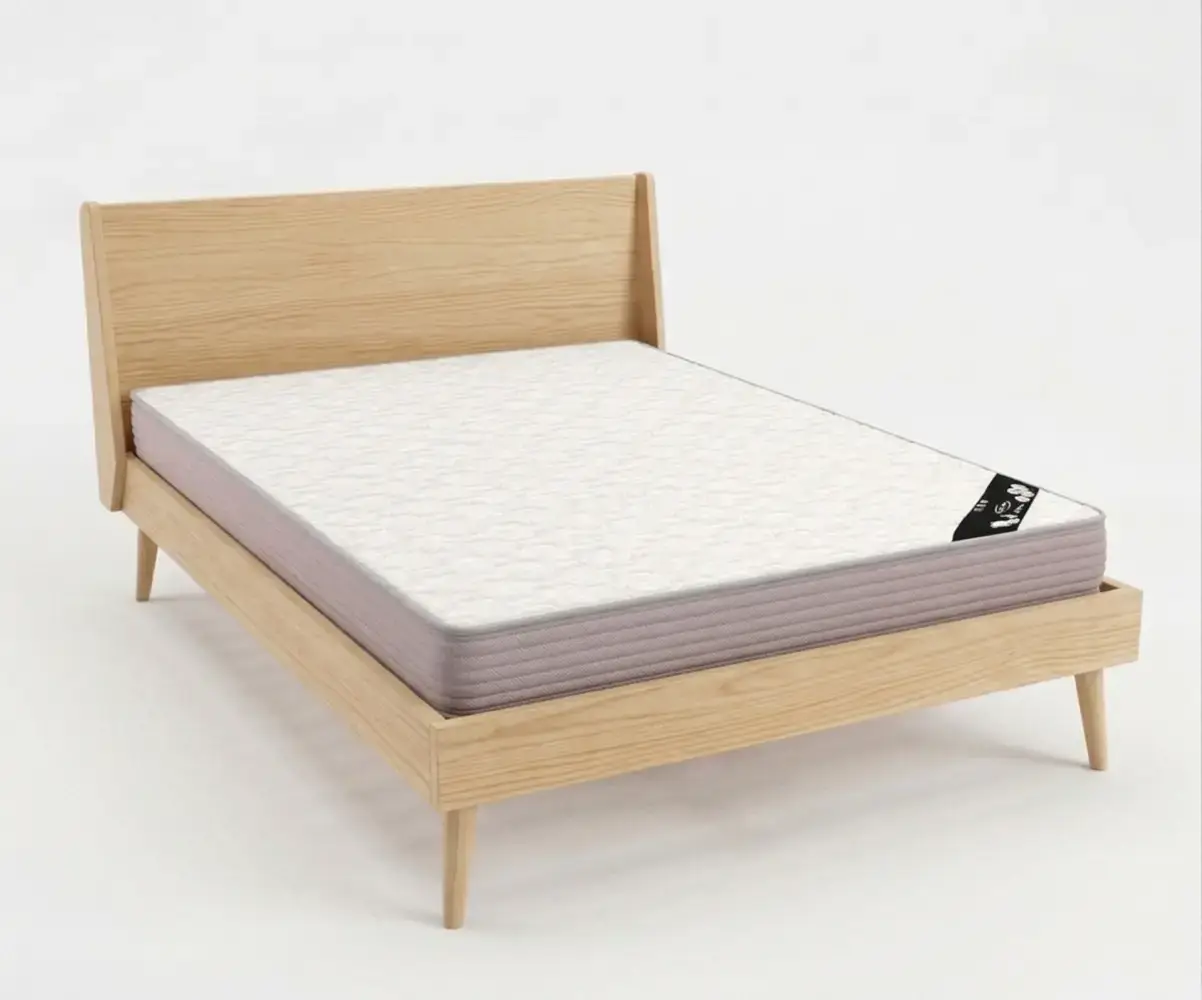 Lit double Largue – tête de lit intégrée en bois massif