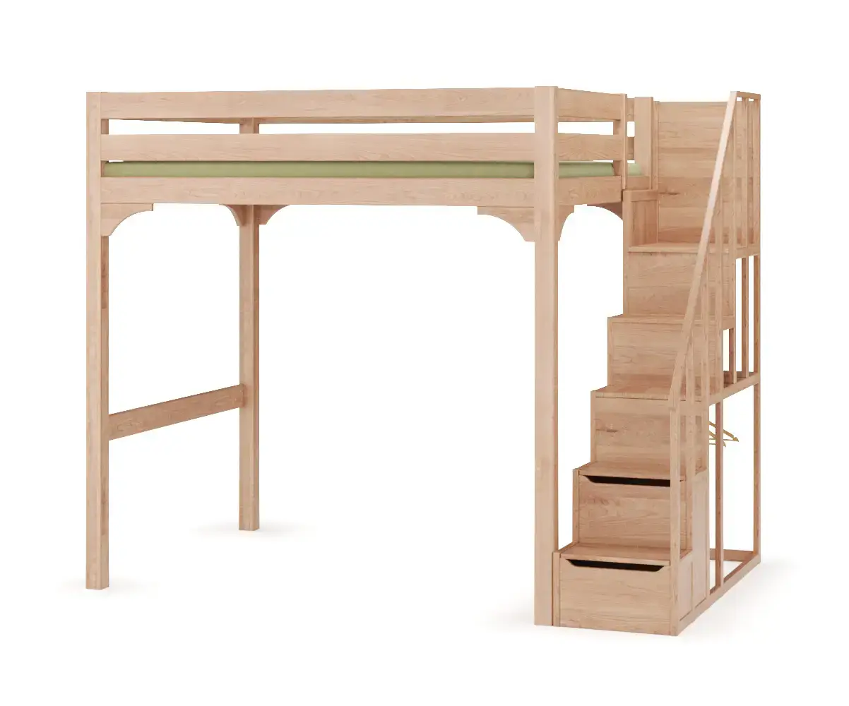 lit mezzanine Taho avec vu sur l'escalier