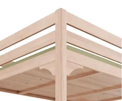 lit mezzanine Taho avec un zoom sur le dessus du lit