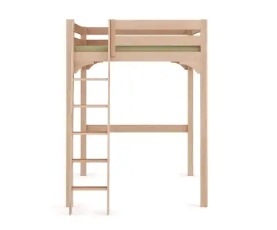 lit mezzanine Taho avec vu sur le coté de l'échelle