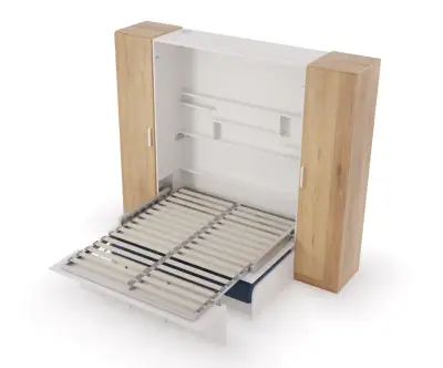 Lit escamotable 2 places robuste