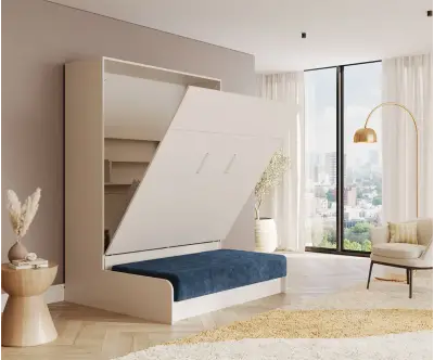 Lit armoire escamotable avec canapé confortable