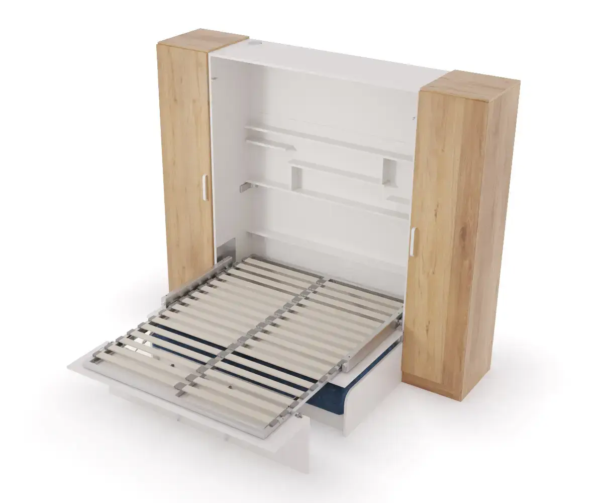Lit escamotable 2 places robuste