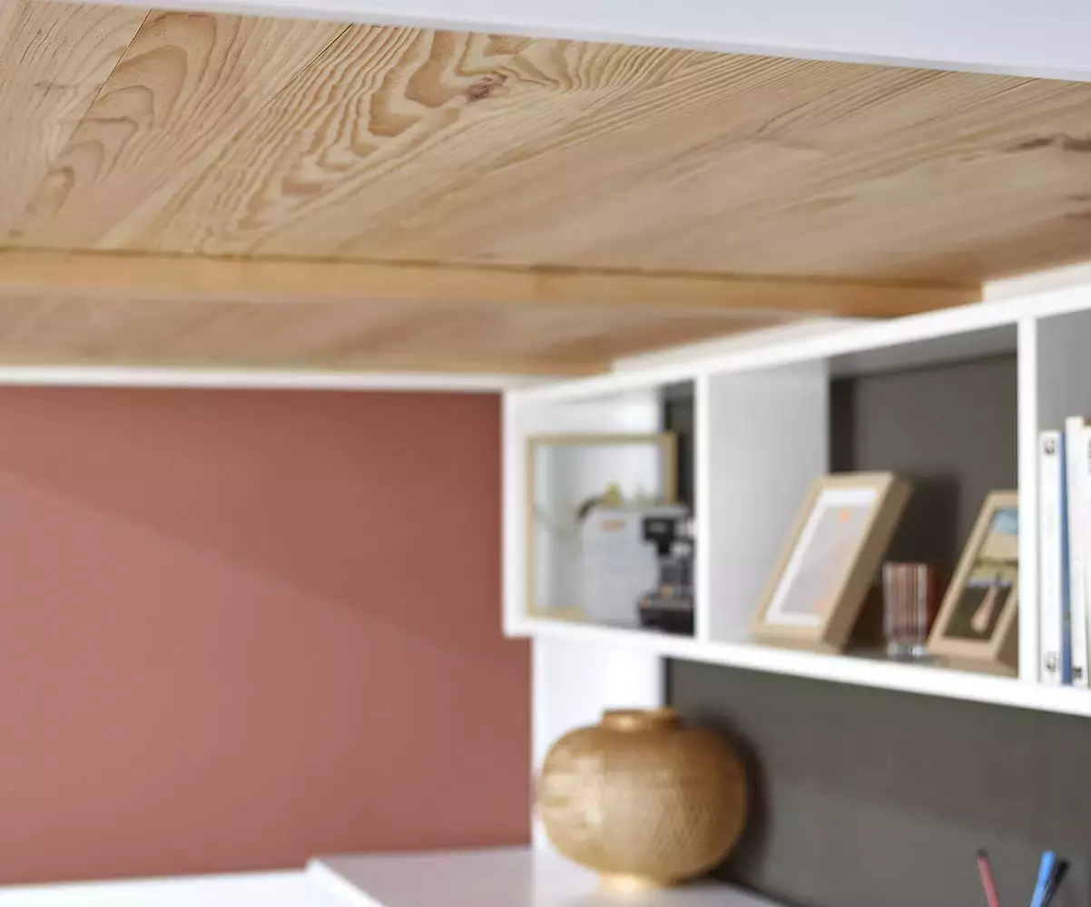 Sommier plancher inclus avec le lit mezzanine blanc
