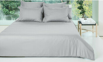 Ensemble taie de traversin gris clair