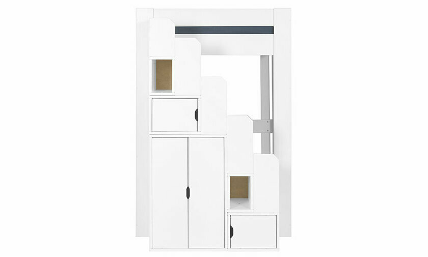 Module escalier blanc positionné à gauche