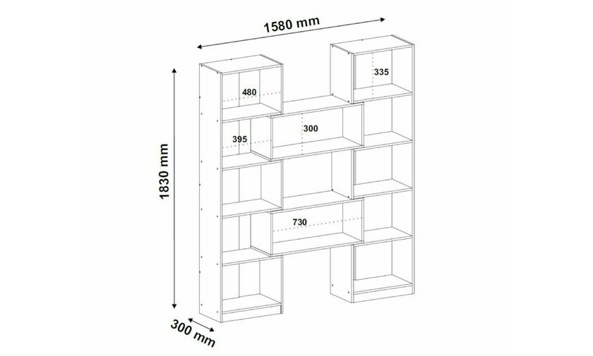 Dimensions étagère Riano