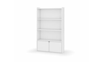 Etagère Fairview blanche avec deux portes amovibles