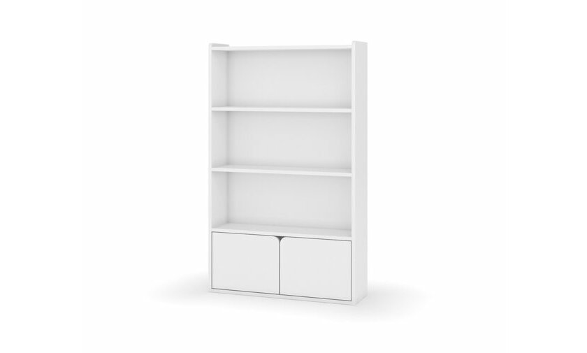 Etagère Fairview blanche avec deux portes amovibles