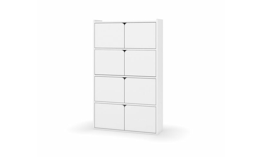 Etagère Fairview blanche avec 8 portes