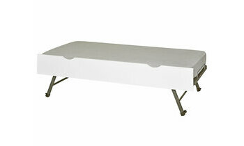 Sommier gigogne blanc avec matelas en option