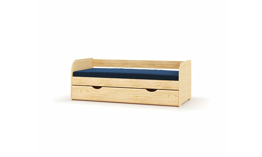 Lit gigogne Flocon brut avec matelas en option