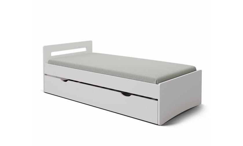 Lit gigogne adulte Lemand blanc 2 en 1