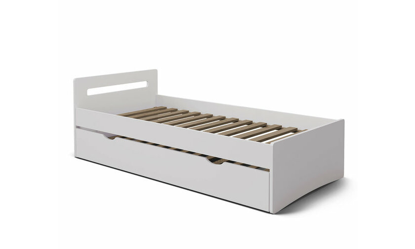 Dtail pied de lit lit gigogne Lemand blanc